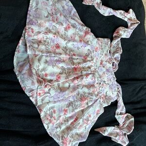 Floral Pink and Purple Women's Skirt